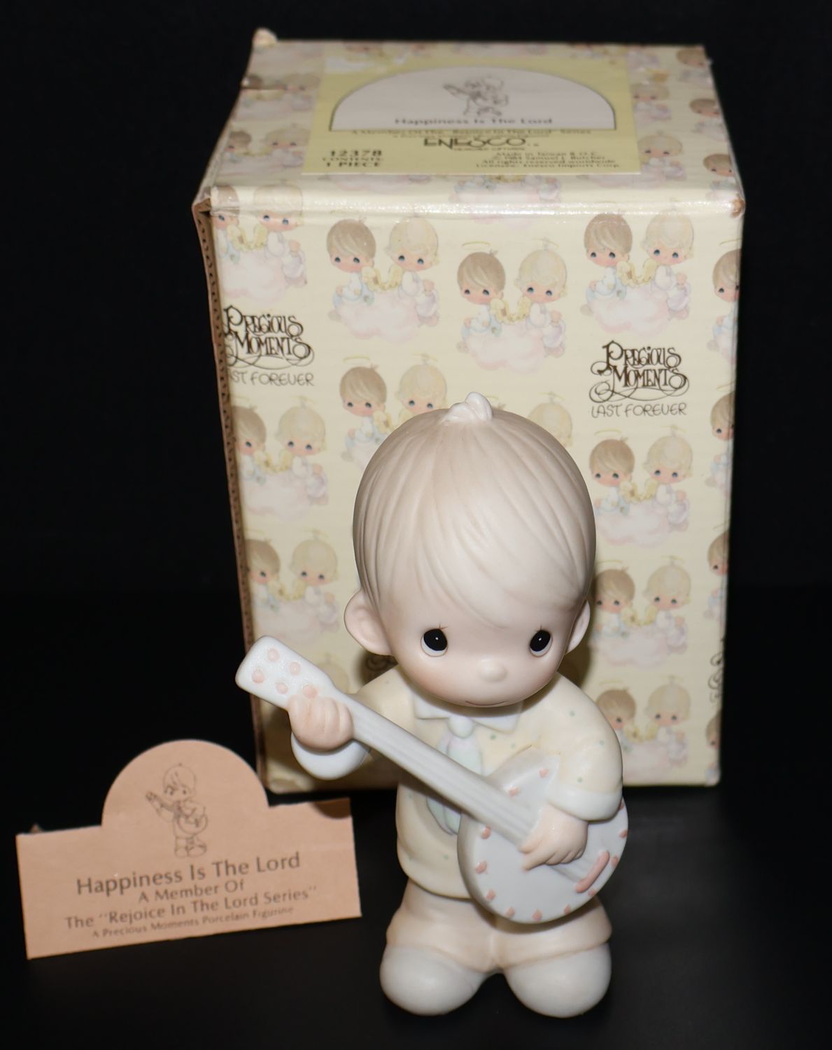 Precious Moments 1984 Figurine “Happiness Is The Lord” (12378) with Original Box