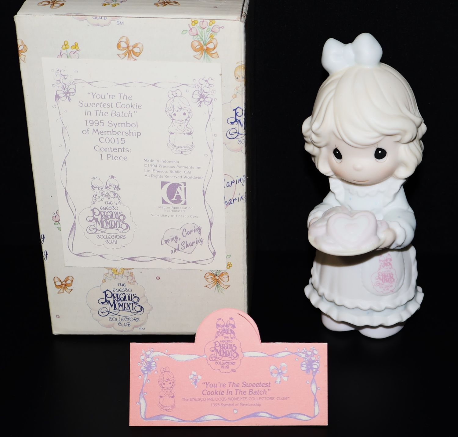 Precious Moments 1995 Figurine “You’re The Sweetest Cookie in The Batch” (C0015) with Original Box