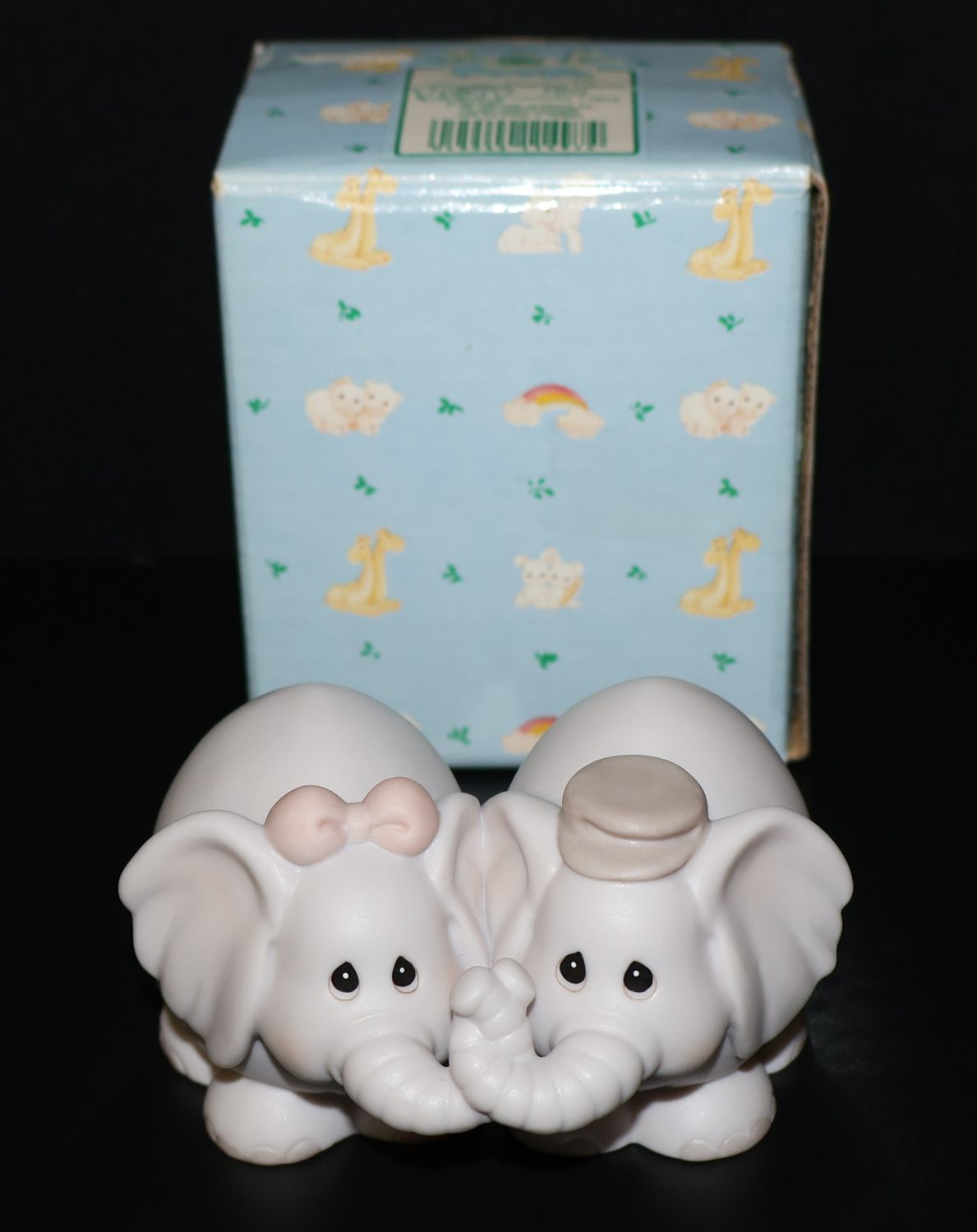 Precious Moments 1992 “Two by Two” Elephants Figurine #530131 with Original Box