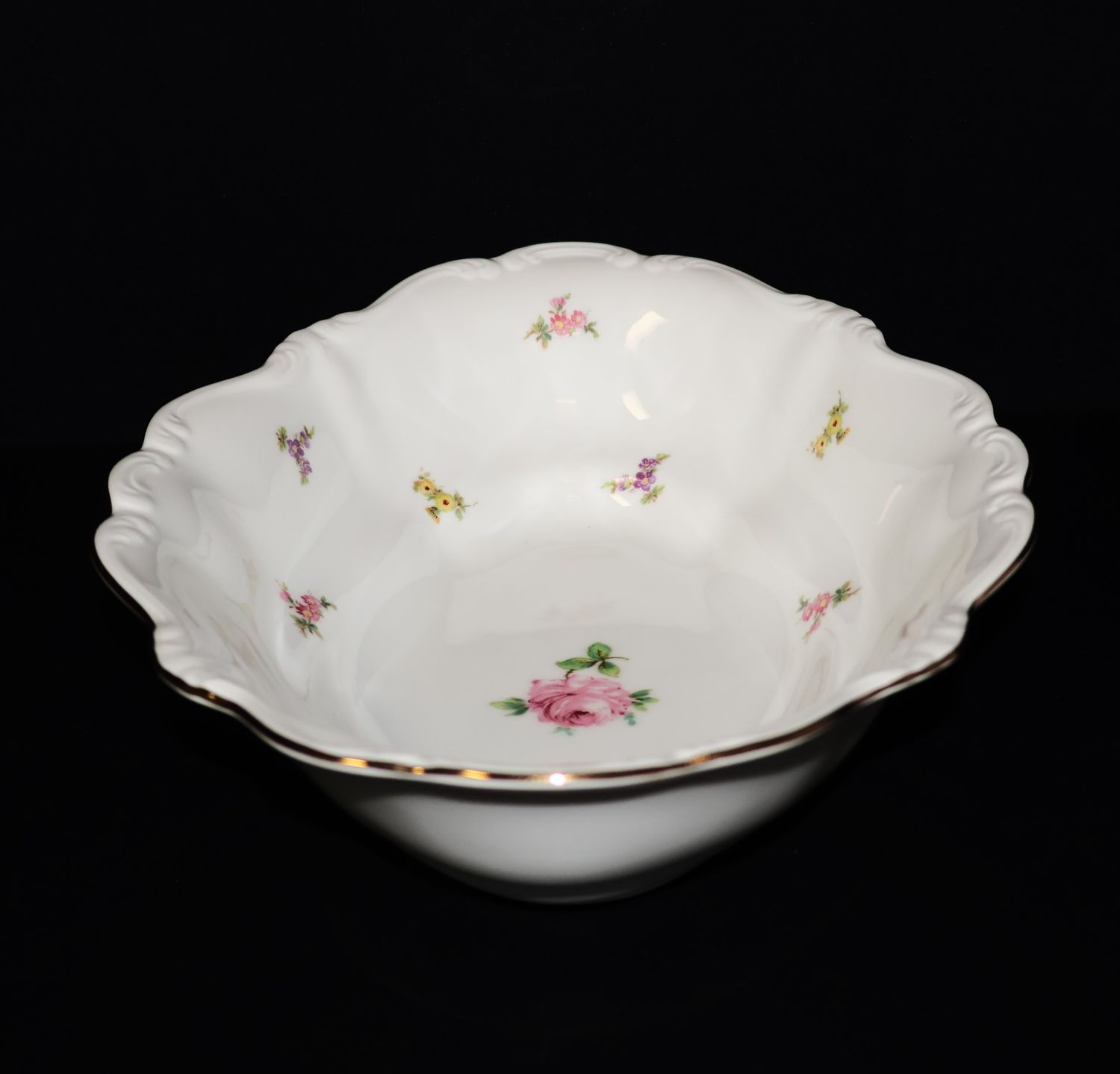 Johann Haviland Rosebud 10 1/2” Porcelain Oval Vegetable Serving Bowl | Bavaria Germany