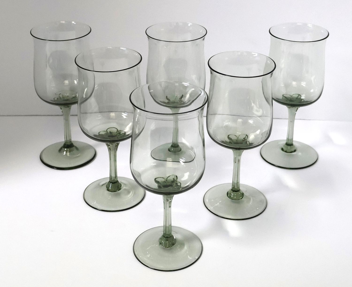 Lenox Crystal Green Mist Water Goblets – Set of 6 | 7 1/8” Tall