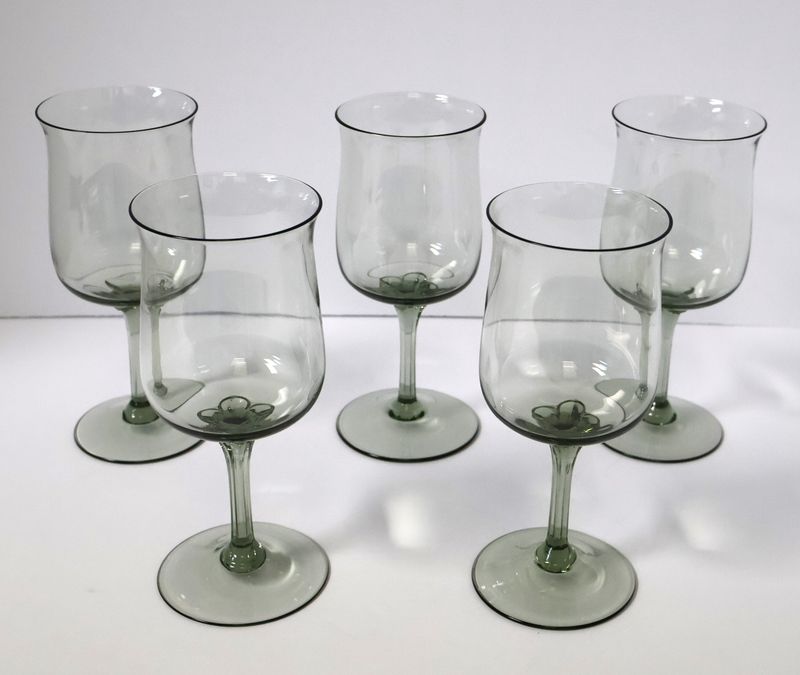 Lenox Crystal Green Mist Water Goblets (Set of 5) | 7 1/8” Tall