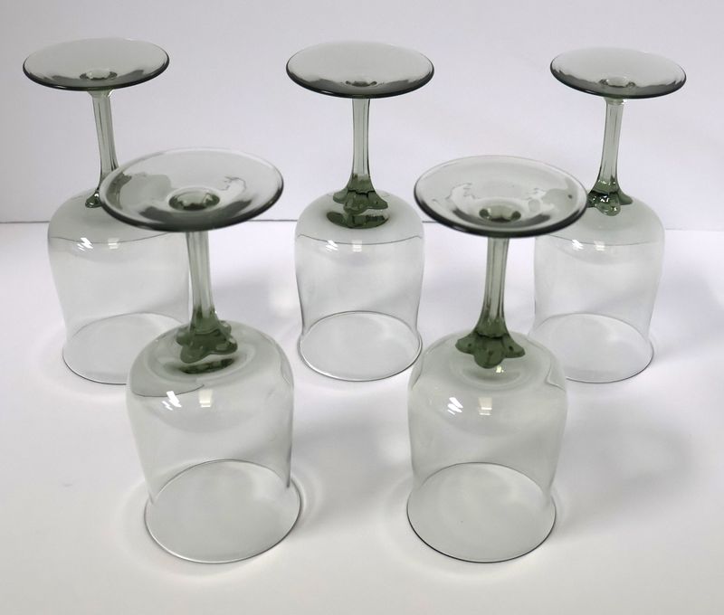 Lenox Crystal Green Mist Water Goblets (Set of 5) | 7 1/8” Tall