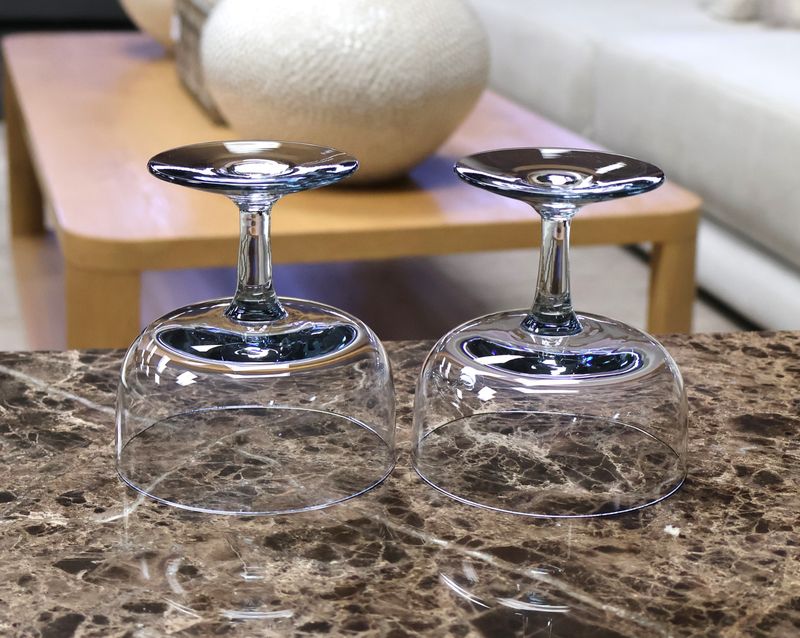 Kosta Boda King Karl Twilight Blue Champagne / Sherbet Glasses – Set of 2 | Multiple Sets Available