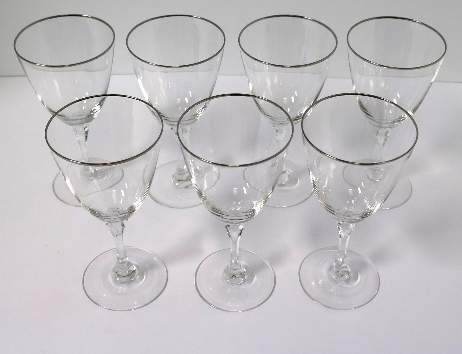 Lenox Montclair 7” Water Goblets with Platinum Trim – Set of 7 | Made in USA