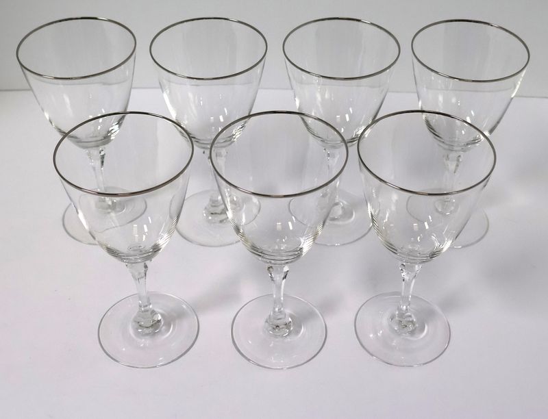 Lenox Montclair 7” Water Goblets with Platinum Trim – Set of 7 | Made in USA