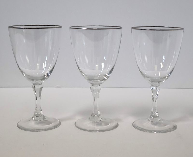 Lenox Montclair 5 7/8” Wine Glasses with Platinum Trim – Set of 3 | Made in USA