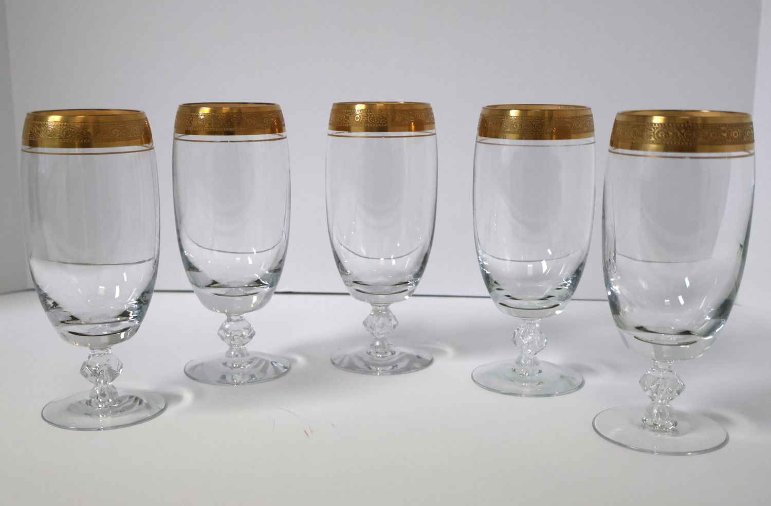 Tiffin-Franciscan Westchester 6 3/4” Iced Tea Glasses – Set of 5 | Made in the USA