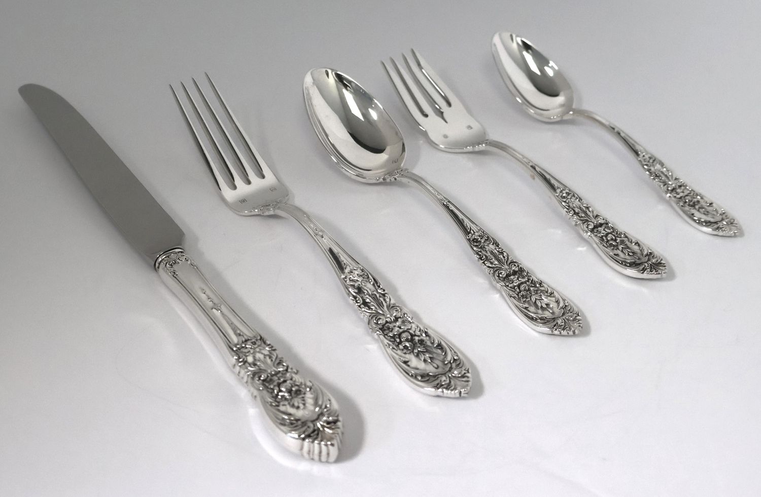 Tuttle Richelieu Sterling Silver 5-Piece Dinner Size Place Setting - No Mono | Multiple Sets