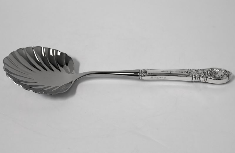 Tuttle Richelieu Sterling Silver Serving Spoon with Stainless Shell Bowl – 10 3/8” | No Monogram