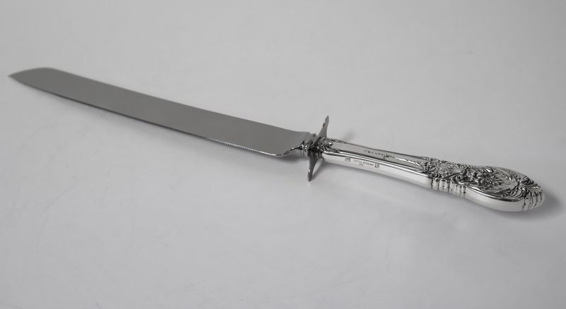 Tuttle Richelieu Sterling Silver Wedding Cake Knife with Guard – 12 3/4” | No Monogram