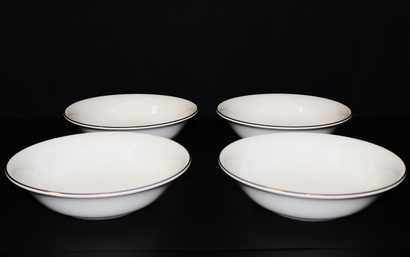 Wedgwood Signet Gold 6” Coupe Cereal Bowls – Set of 4 | Made in England