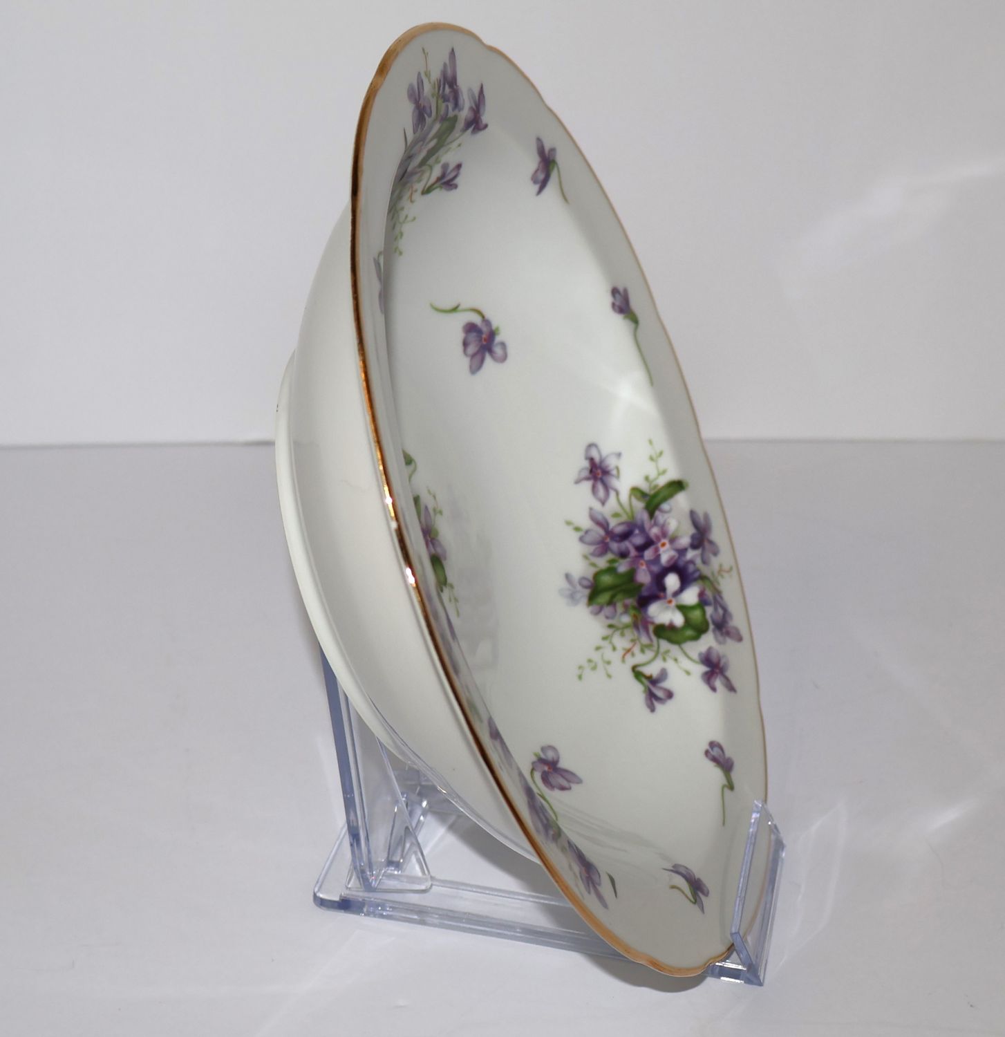 Rossetti Spring Violets 8 7/8” Round Vegetable Serving Bowl | Occupied Japan
