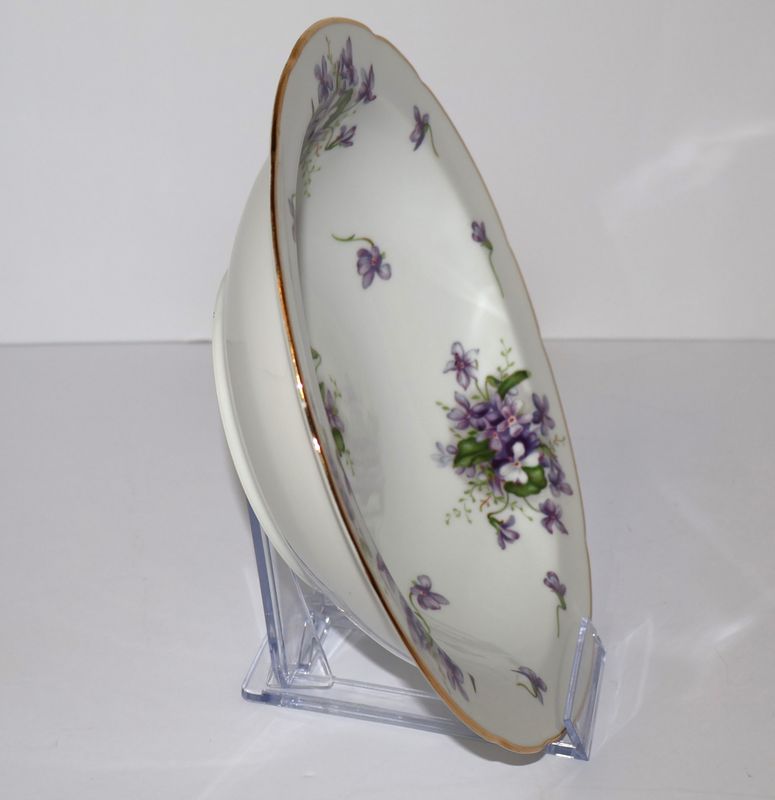 Rossetti Spring Violets 8 7/8” Round Vegetable Serving Bowl | Occupied Japan
