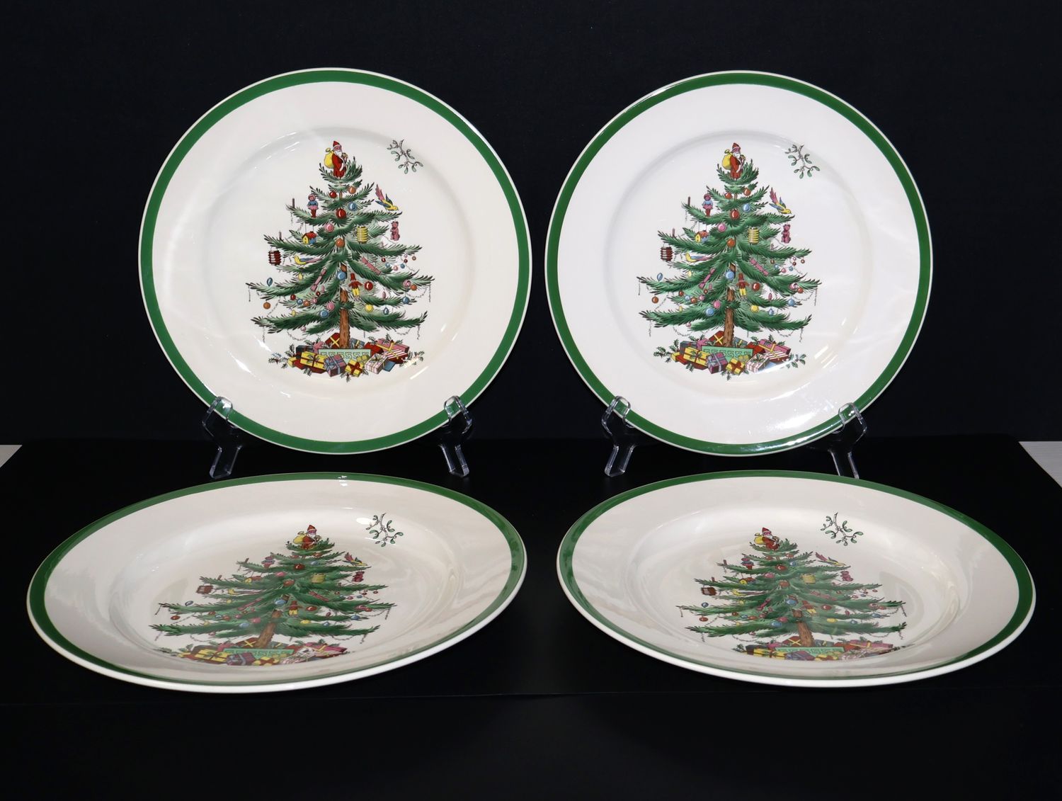 Spode Christmas Tree Dinner Plates – Set of 4 | Made in England