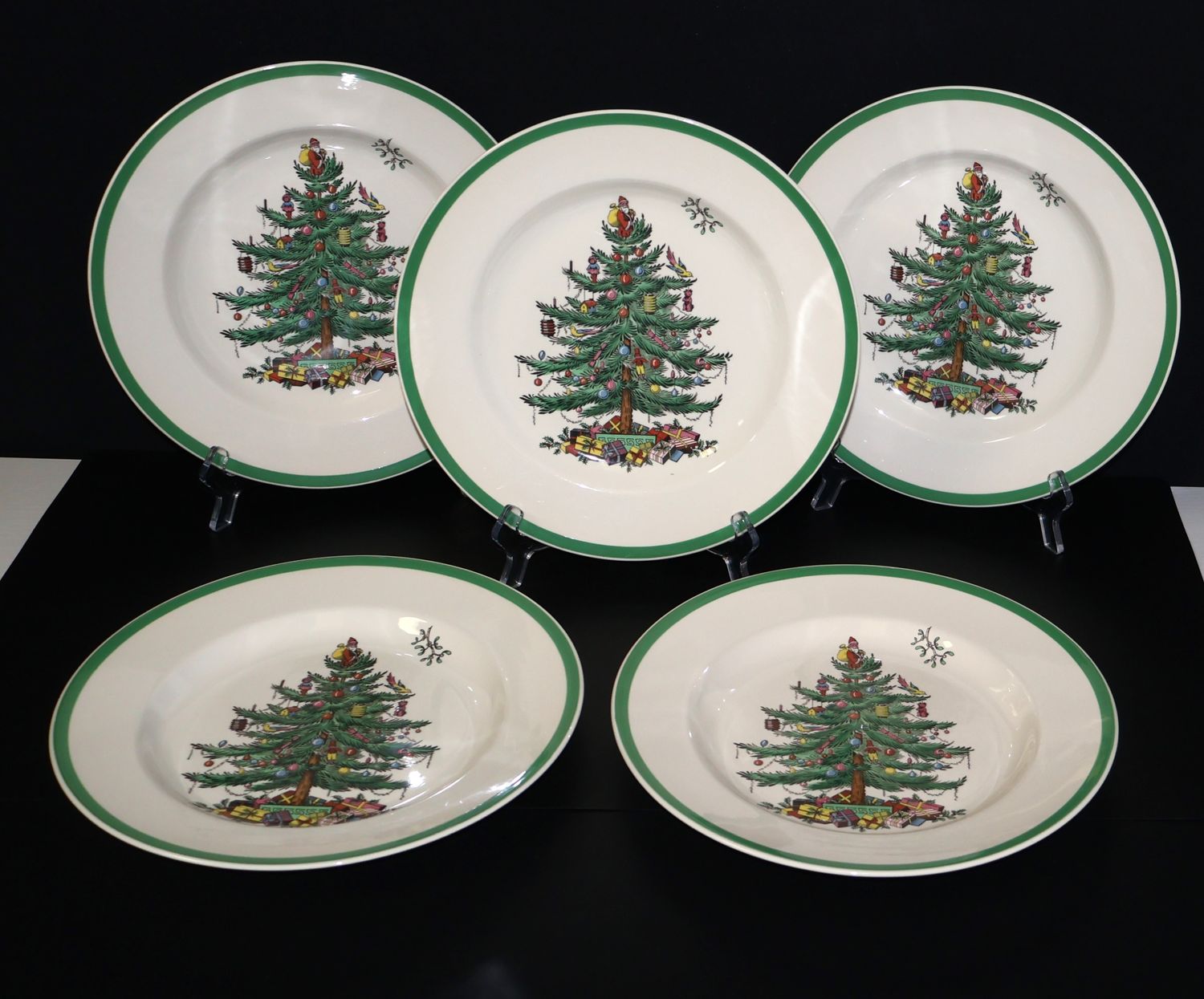 Spode Christmas Tree Dinner Plates – Set of 5 | Made in England