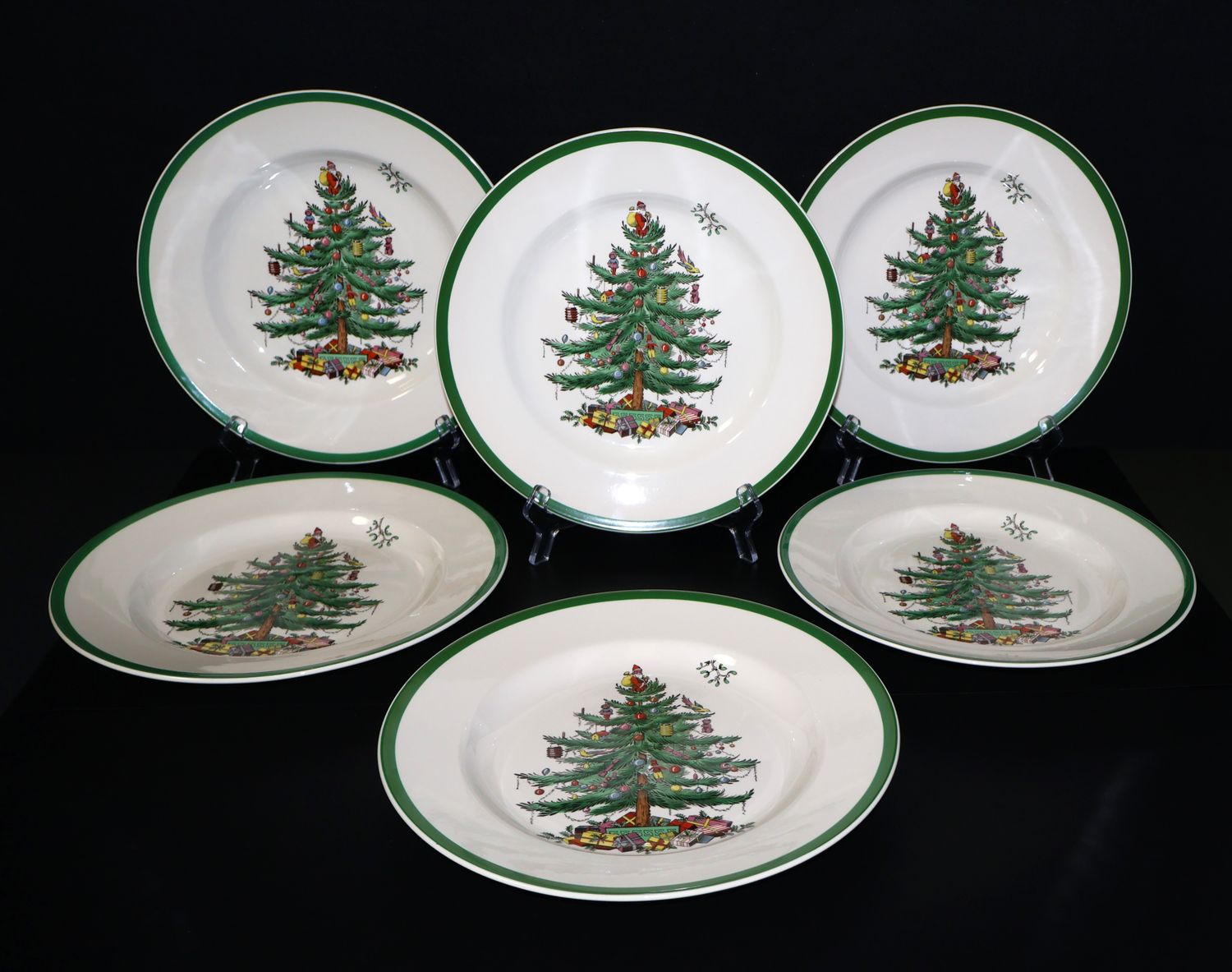 Spode Christmas Tree Dinner Plates – Set of 6 | Made in England