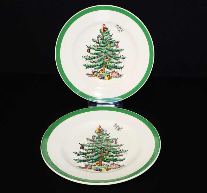 Spode Christmas Tree Bread Plates – Set of 2 | Made in England