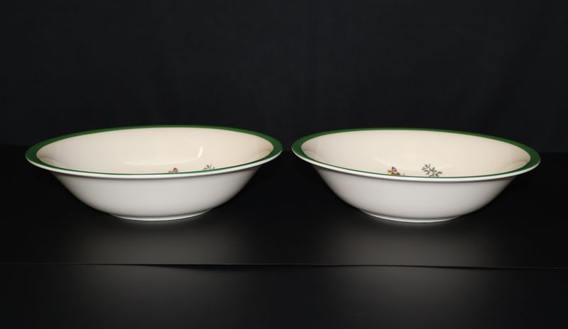 Spode Christmas Tree 8” Ascot Coupe Cereal Bowls | Set of 2