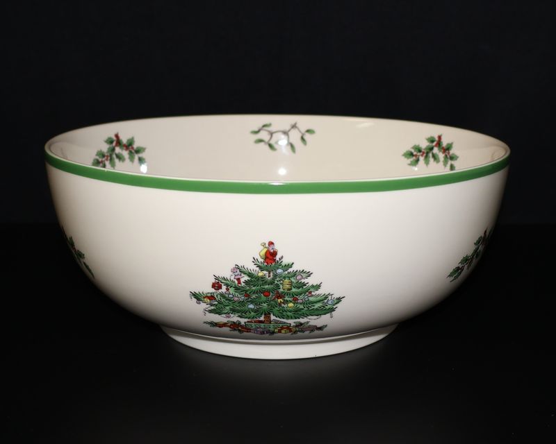 Spode Christmas Tree Large Round Serving Bowl | 9.75” Diameter