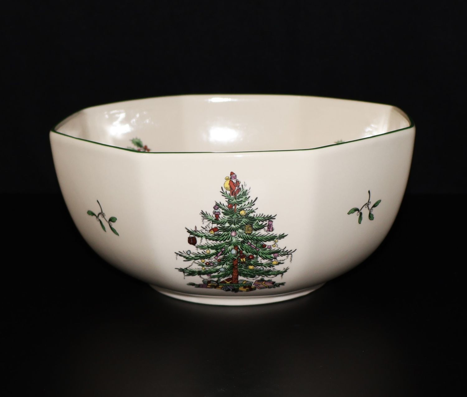 Spode Christmas Tree Octagonal Serving Bowl - 7 1/4” | Made in England