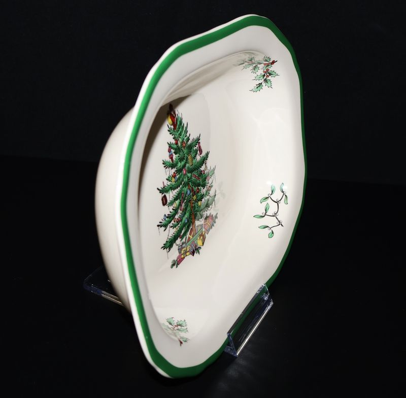 Spode Christmas Tree Rectangle Vegetable Serving Bowl – 9 1/8” | Made in England