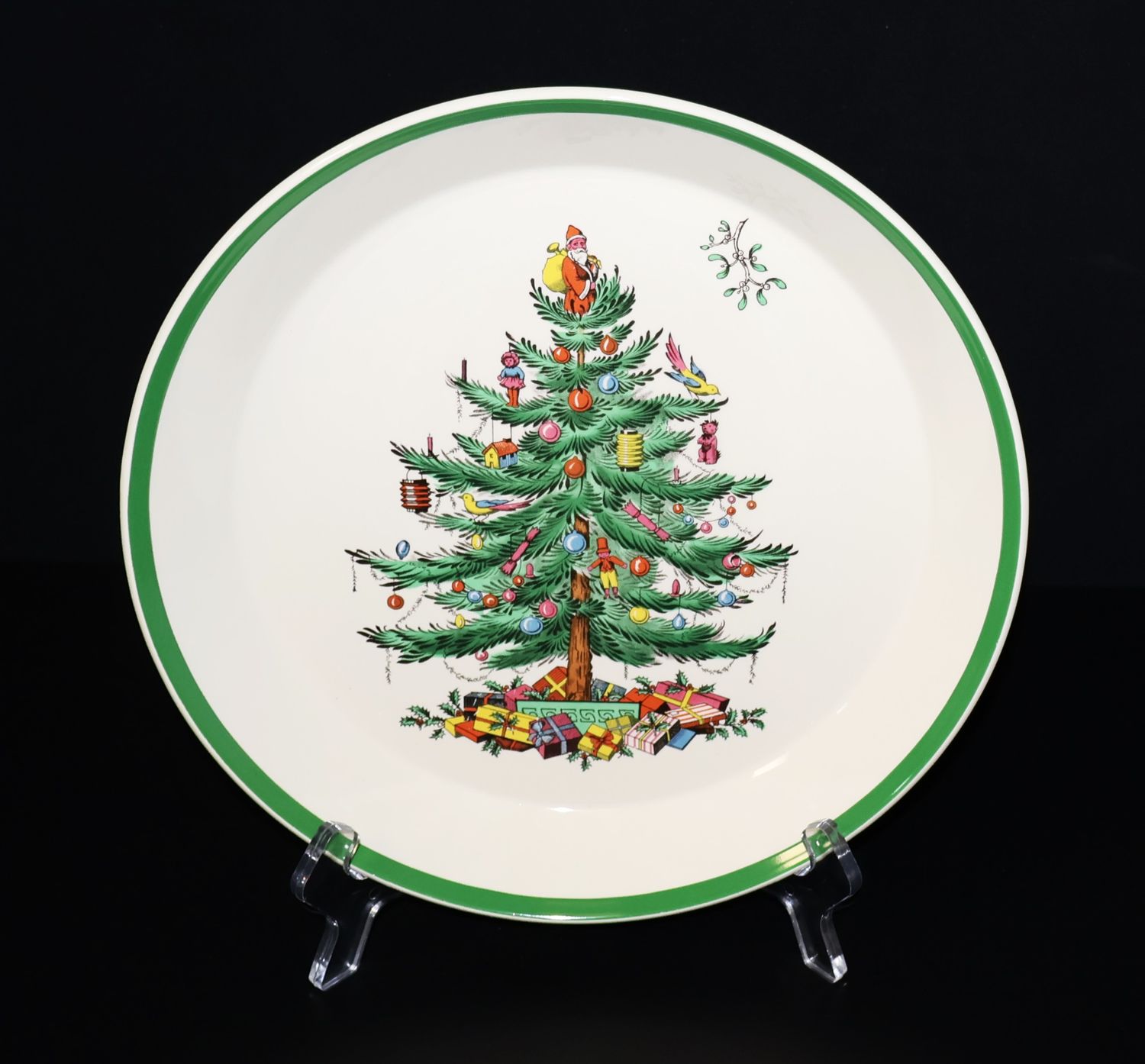 Spode Christmas Tree Round Pie Plate / Serving Dish – 9 3/4” | Made in England