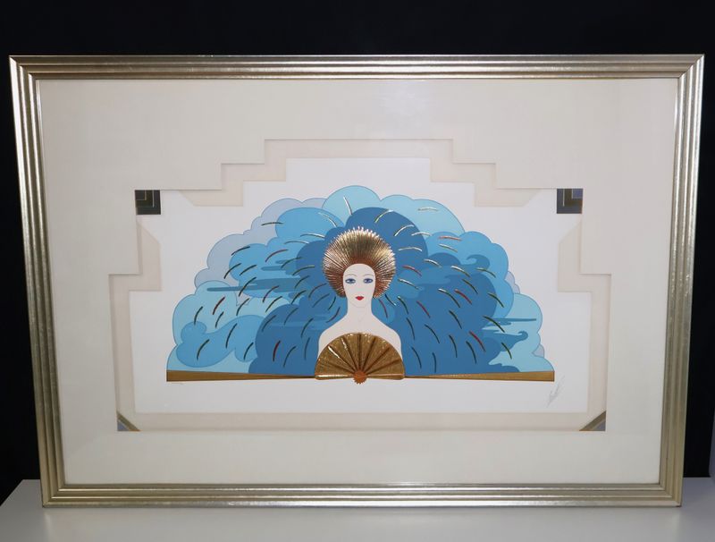 Erte “The Storm” (1987) Framed Serigraph, Hand-Signed | Limited Edition 228/250
