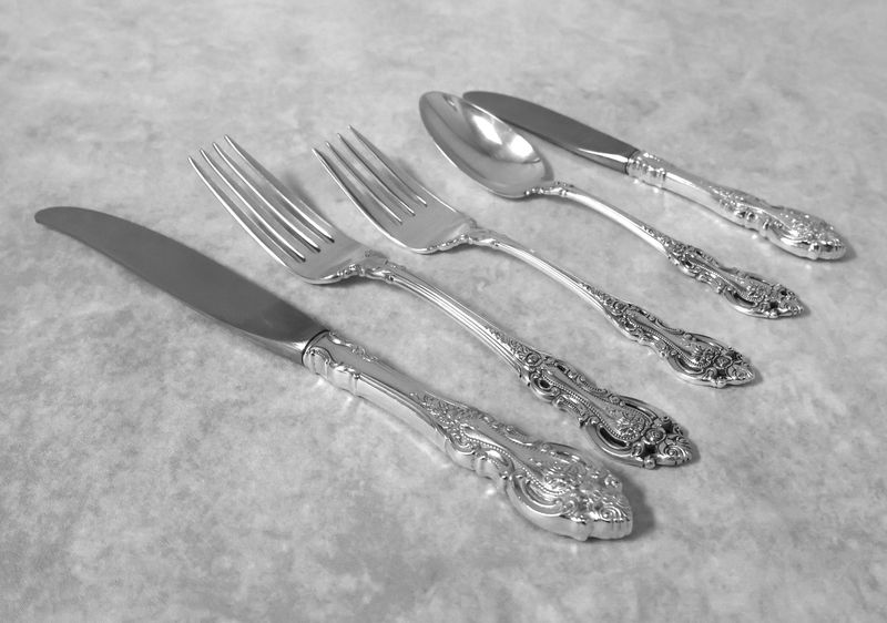 Wallace Grand Victorian Sterling Silver 5-Piece Place Setting, No Mono - Multiple Available