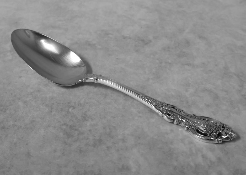Wallace Grand Victorian Sterling Silver 8.5” Table Serving Spoon – No Monograms