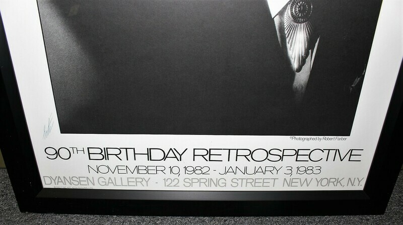 ERTE 90th Birthday HAND SIGNED 28" x 38" Framed Art 1982 Retrospective Poster