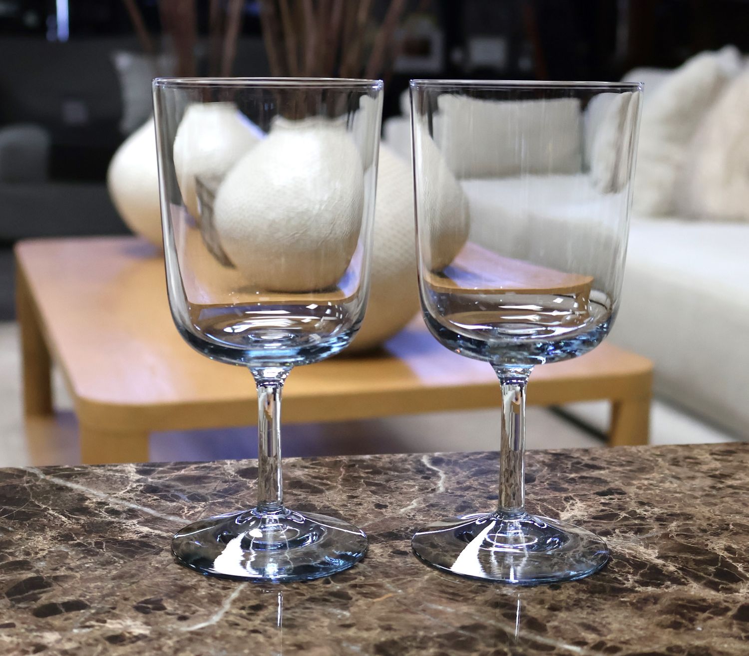 Kosta Boda King Karl Twilight Blue 5 3/4" Wine Glasses Sweden – Set of 2 | Multiple Available