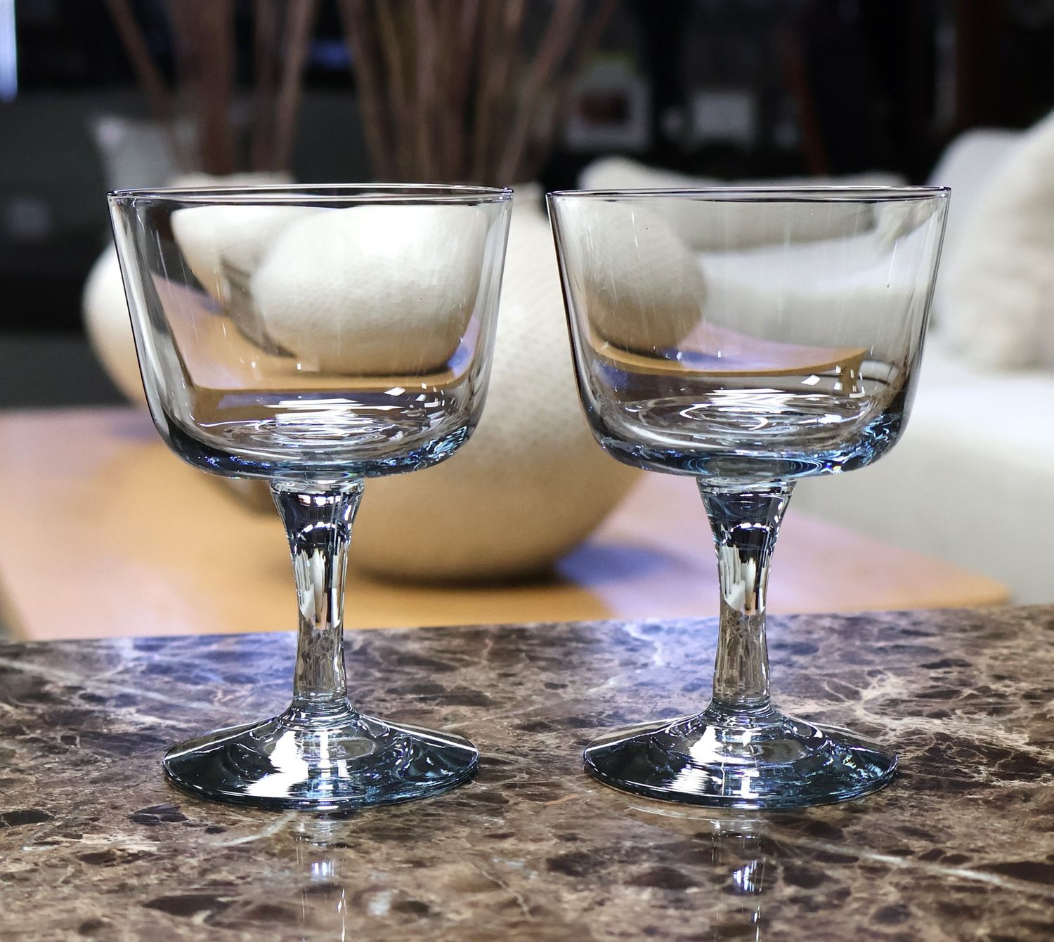 Kosta Boda King Karl Twilight Blue 4" Sherry/Port Glasses Sweden – Set of 2 | Multiple Available
