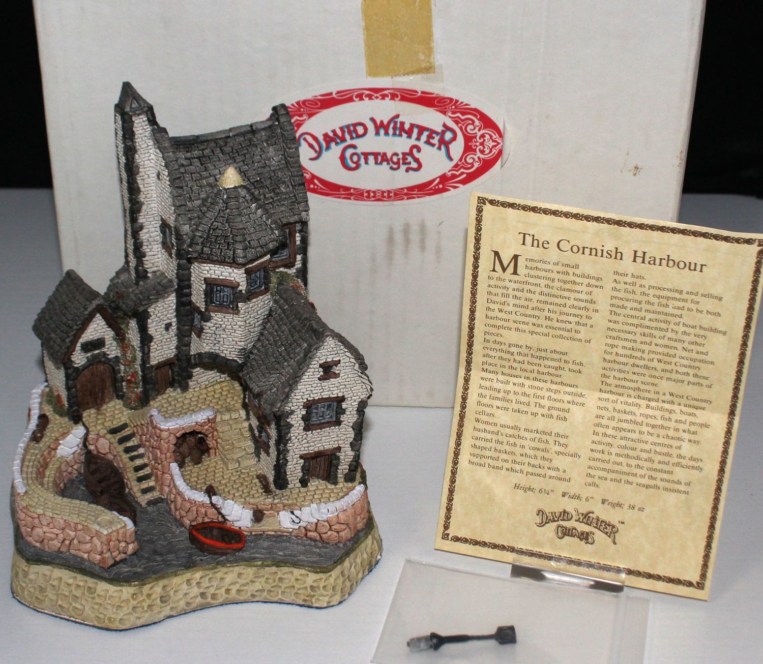 David Winter Cornish Harbour 1987 West Country Collection with Box &amp; COA