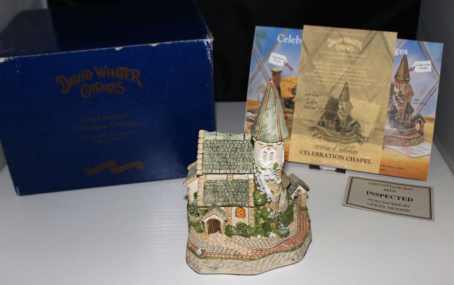 David Winter "Celebration Chapel" 1994 Celebration Cottages in Box with COA