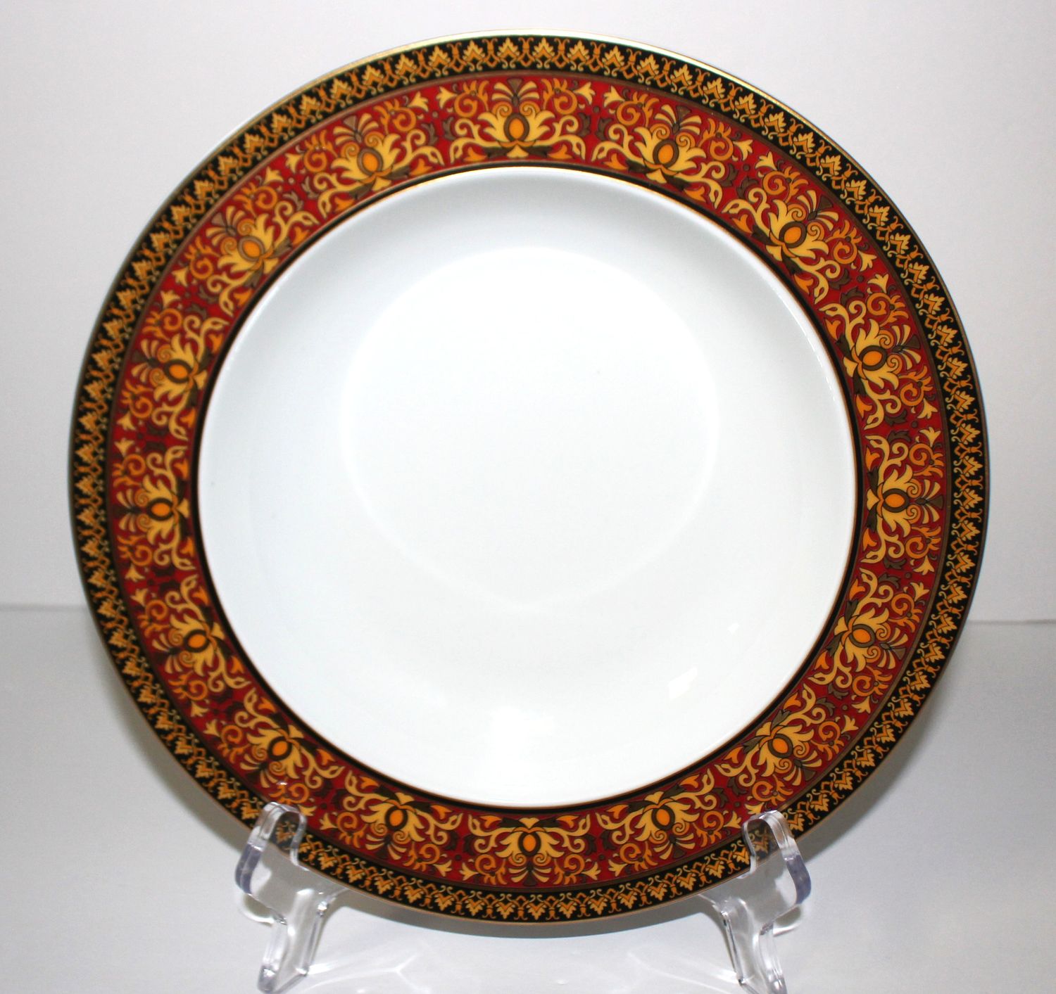 Versace Rosenthal Medusa Red Rim Soup Bowl 8.75” Germany NEW – Multiple Available