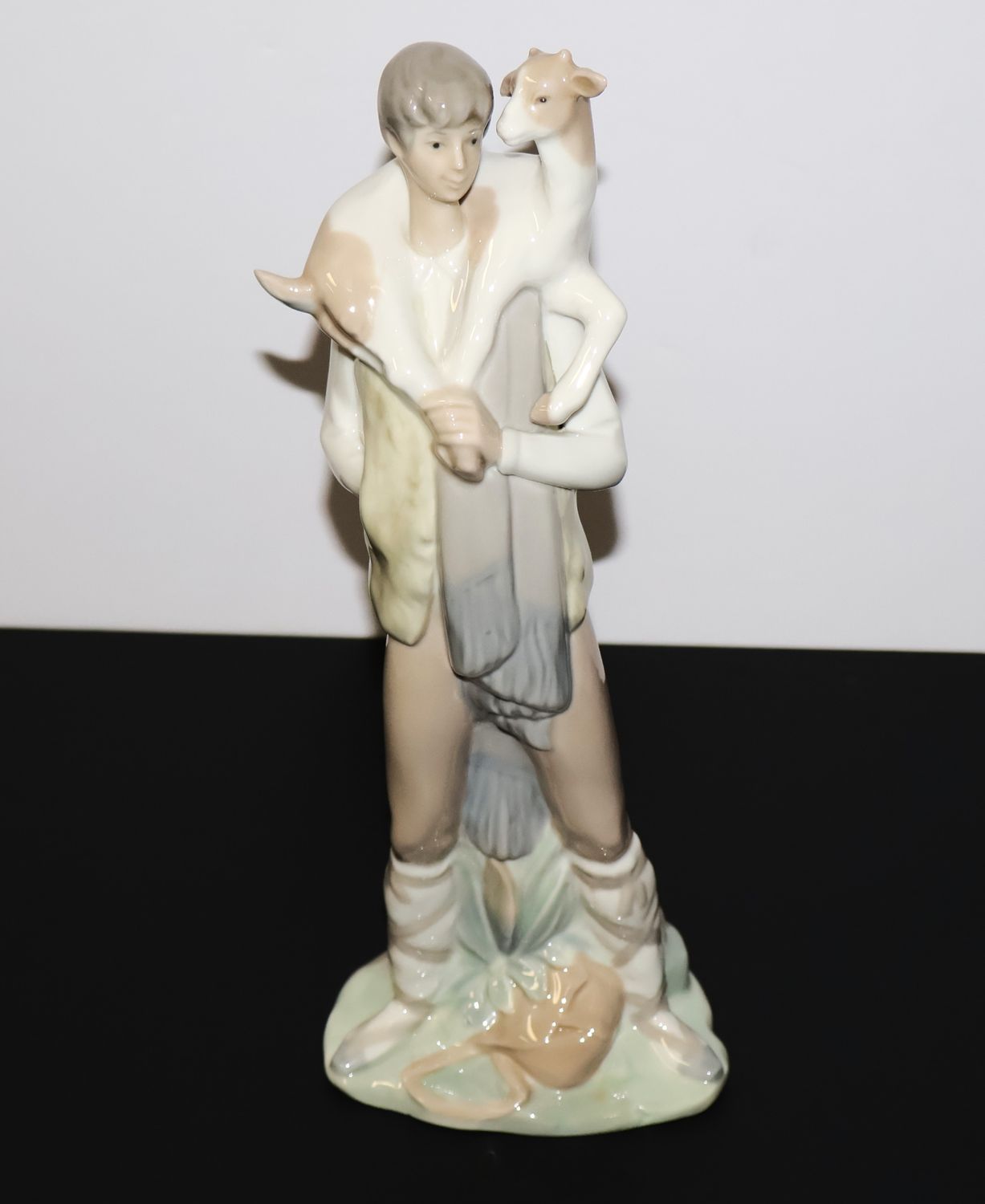 Lladro Shepherd Boy with Goat Porcelain Figurine – 10 1/2” Tall | Item #4506