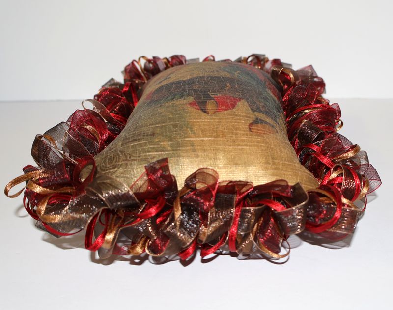 Pulvermacher Designs Luxury Christmas Wishes | Santa with Bear Décor Pillow