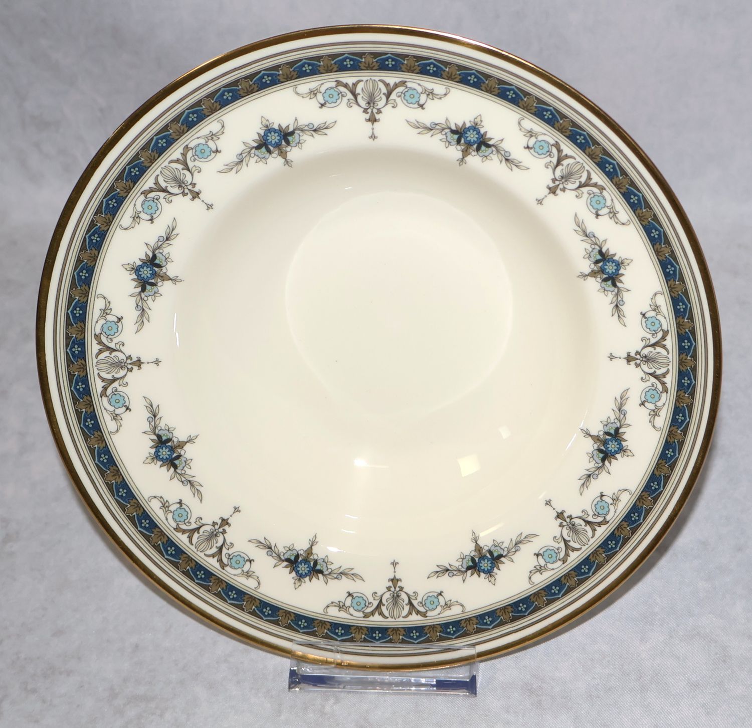 Minton Grasmere Blue 8” Rim Soup Bowl | Multiple Available