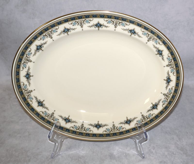 Minton Grasmere Blue 13.5” Oval Serving Platter – Fine Bone China