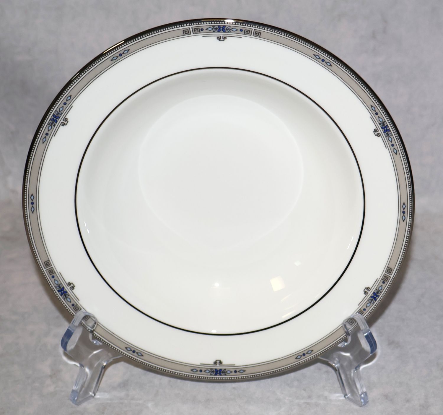 Wedgwood Amherst Platinum Trim 8” Rim Soup Bowl Fine Bone China England – Multiple Available