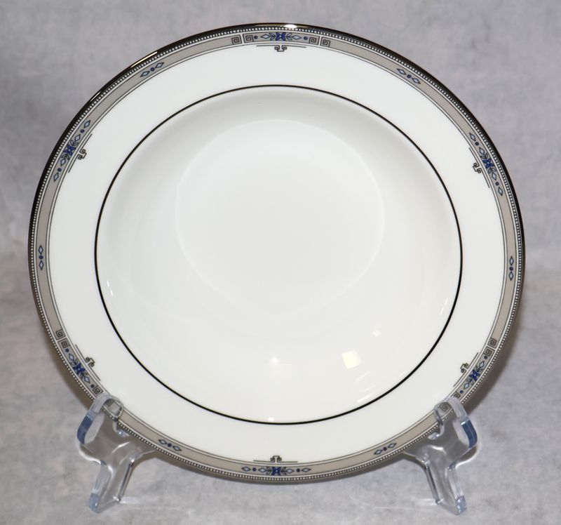 Wedgwood Amherst Platinum Trim 8” Rim Soup Bowl Fine Bone China England – Multiple Available