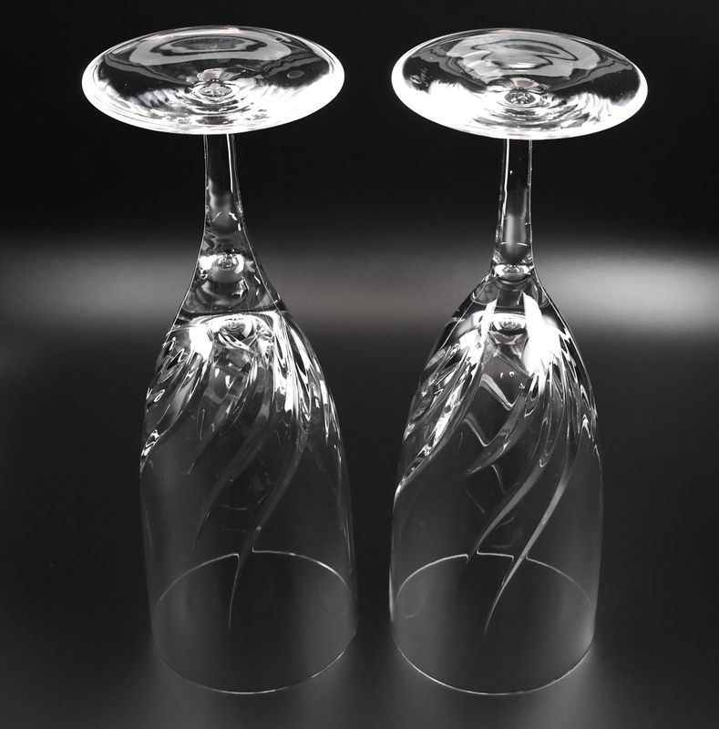 Rogaska Juliet Swirl Cut Crystal Iced Tea Glasses 8 3/8” – Set of 2 | Multiple Sets Available