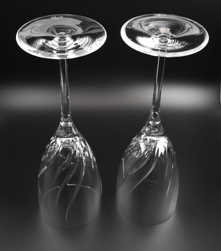 Rogaska Juliet Swirl Cut Crystal 9” Water Goblets – Set of 2 | Multiple Sets Available