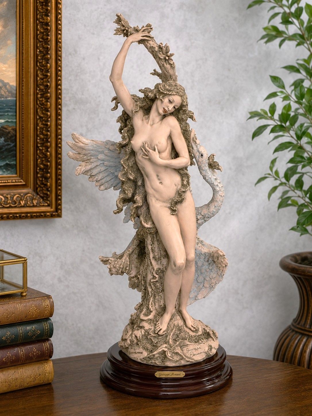 Giuseppe Armani Leda &amp; Swan Sculpture Limited Edition #363/1500 Florence Italy,  1012-T