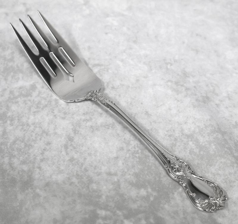 Towle Old Master Sterling Silver 8 1/4" Medium Cold Meat Fork | Bar Pierced | No Monogram