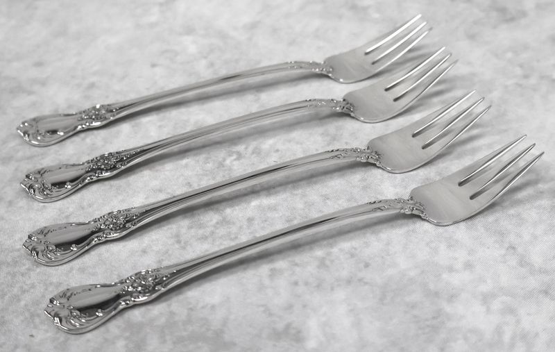 Set of 4 Towle Old Master Sterling Silver Cocktail Forks 5 3/4" | No Monogram