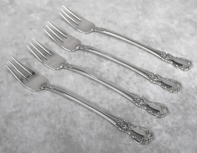 Set of 4 Towle Old Master Sterling Silver Cocktail Forks 5 3/4" | No Monogram