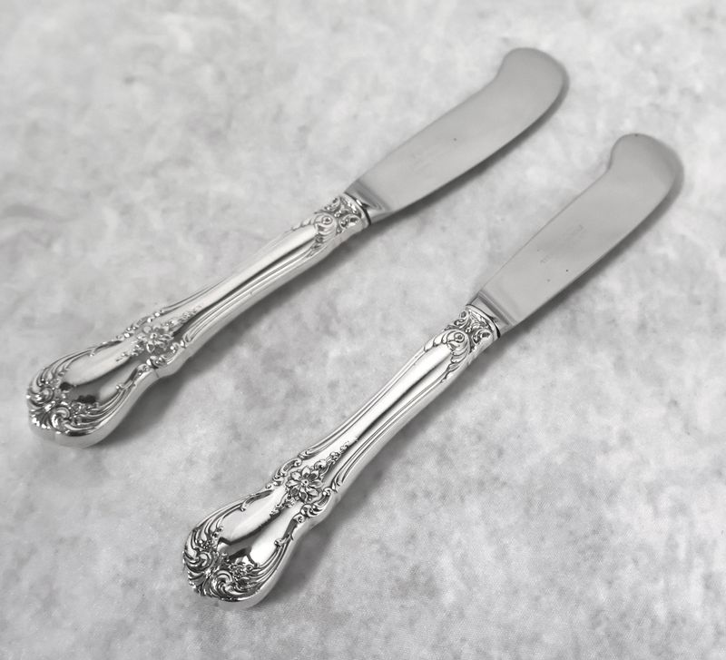 Set of 2 Towle Old Master Sterling Silver Small Paddle Butter Spreaders 5 7/8" | No Monograms