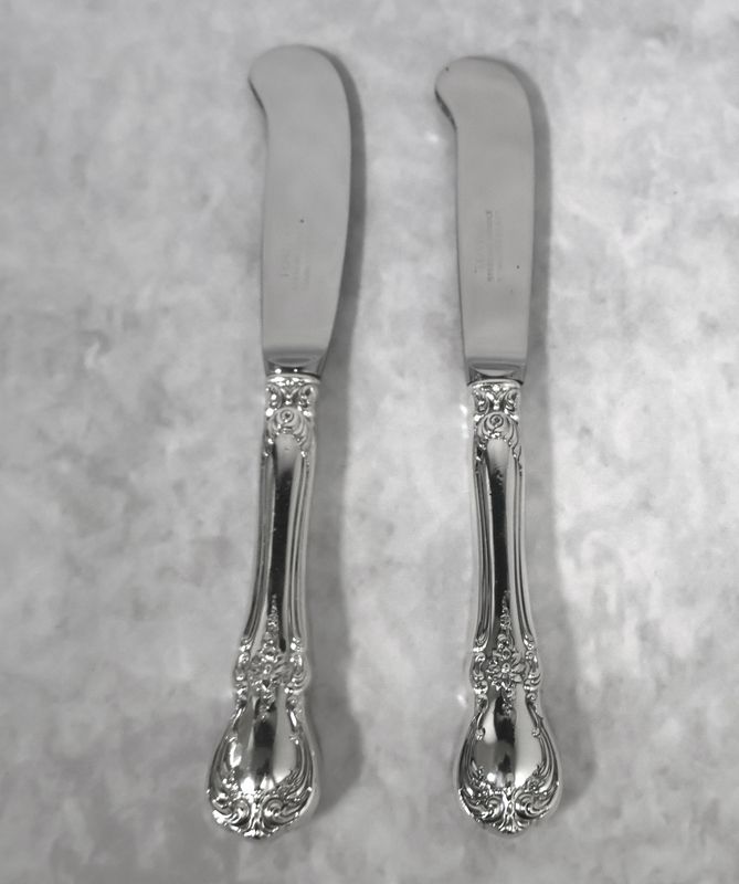 Set of 2 Towle Old Master Sterling Silver Small Paddle Butter Spreaders 5 7/8" | No Monograms